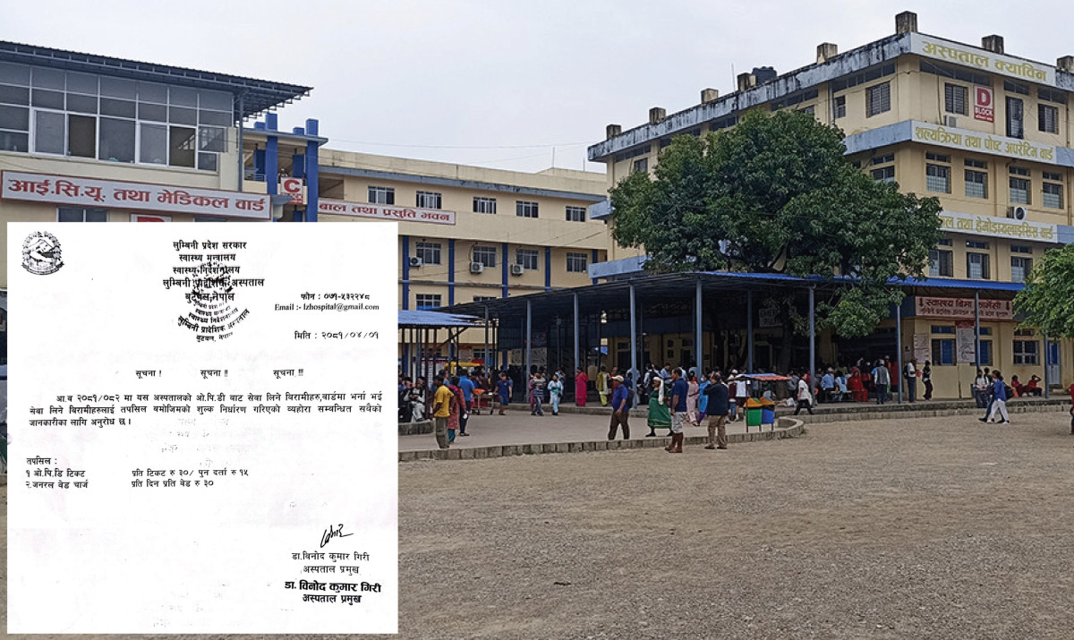 प्रादेशिक अस्पतालमा नि:शुल्क टिकट खारेज