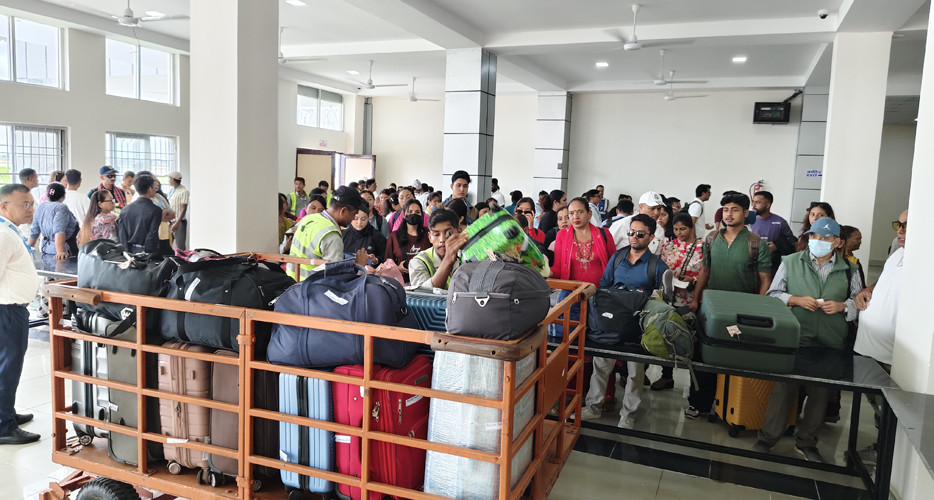 गौतमबुद्ध अन्तर्राष्ट्रिय विमानस्थलमा नयाँ आन्तरिक आगमन कक्ष