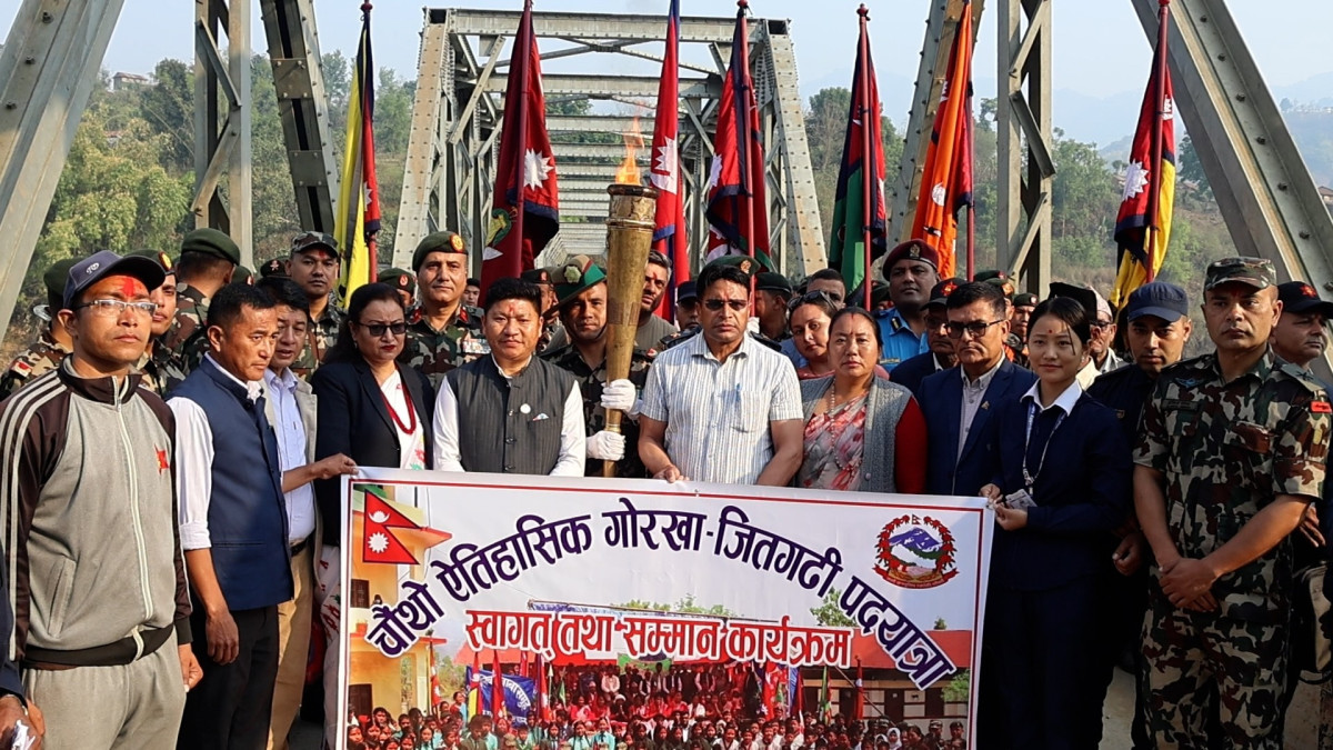 नेपाली सेनाको गोरखा–जितगढी पदयात्रा टोली पाल्पा