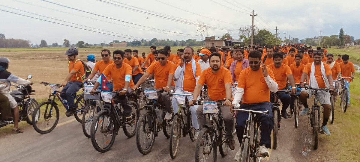 बुद्ध जयन्तीको अवसरमा पर्यटन प्रवर्द्धनका लागि पण्डितपुरदेखि रामग्राम स्तूपसम्म बृहत् साइकल र्‍याली