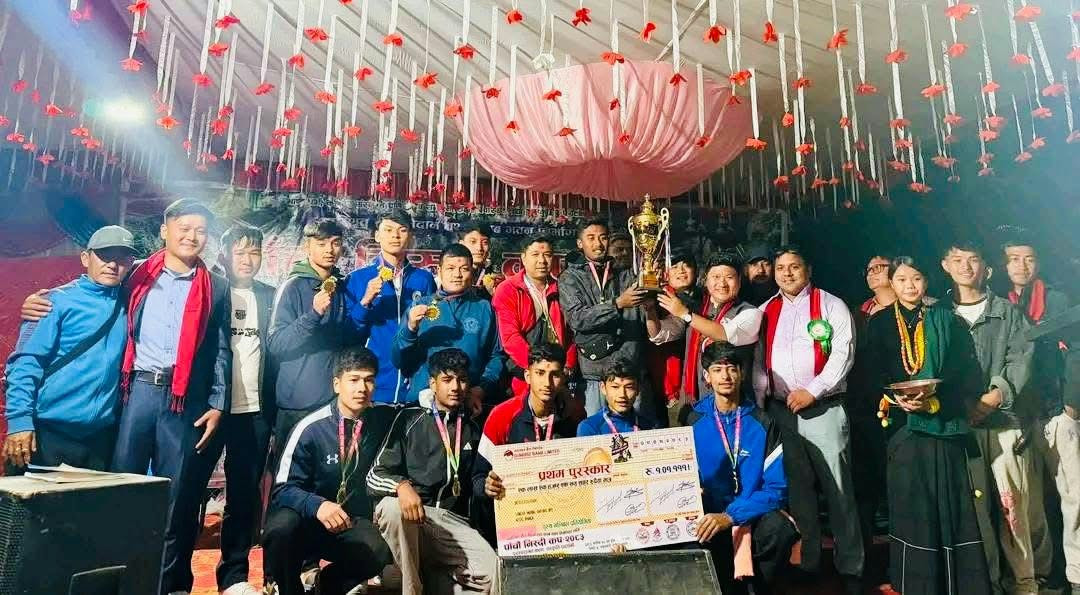 पाँचौँ निस्दी खुला पुरुष भलिबल प्रतियोगिताको उपाधि न्यू होराइजन स्पोर्ट्स क्लब लाई